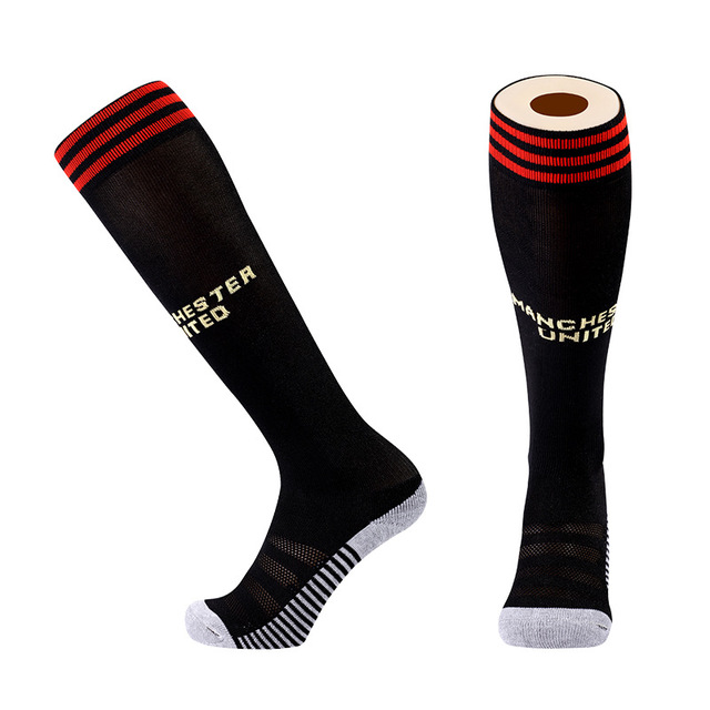 Men Sports Soccer Socks Football Club Sock Knee-High Breathable High Elastic Adult Kids Long Stocking Socks Boy: ML black / for Adult