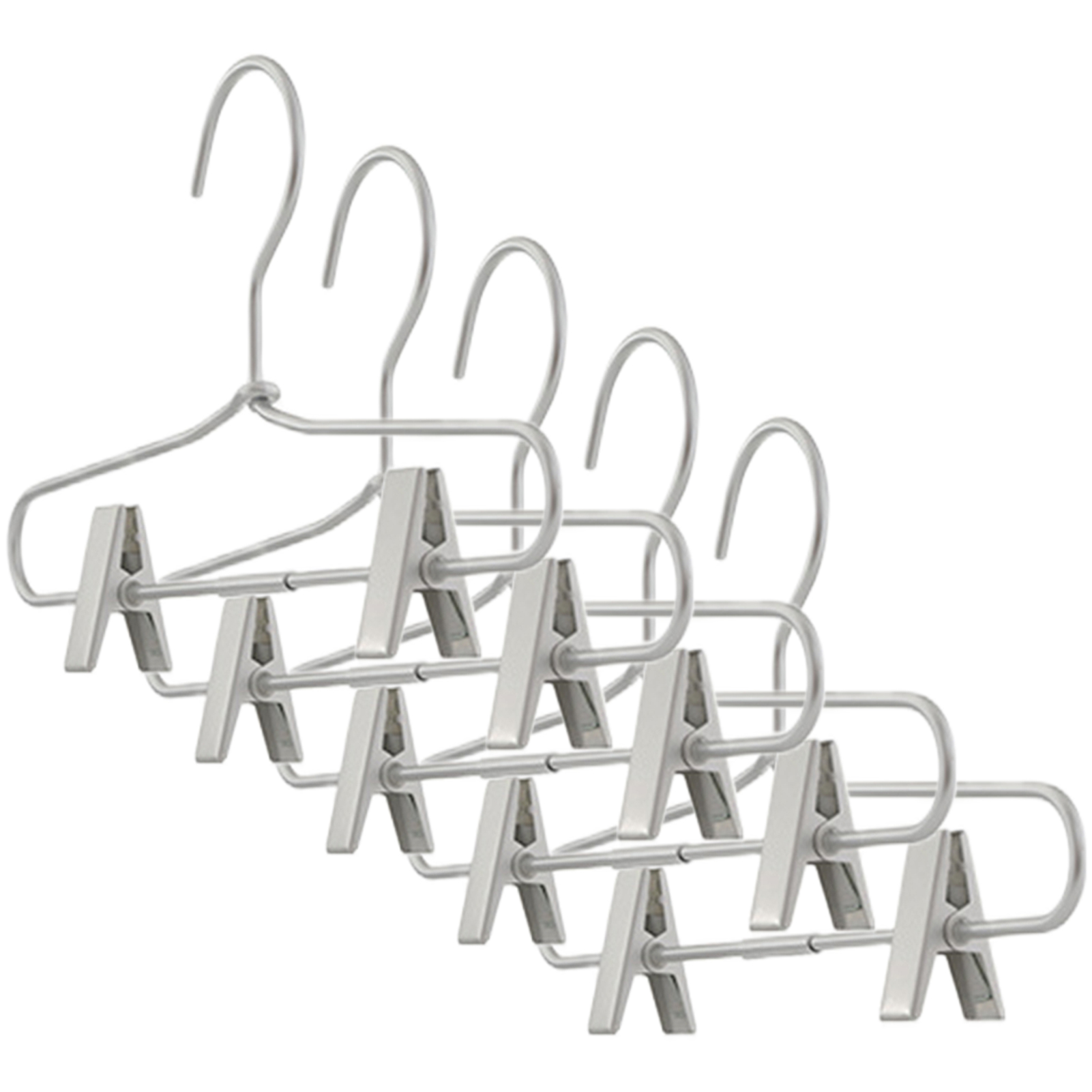 Grucce in metallo con clip Appendiabiti per guardaroba Appendiabiti in metallo leggero per Hotel domestici, dormitori, centri commerciali: marrone