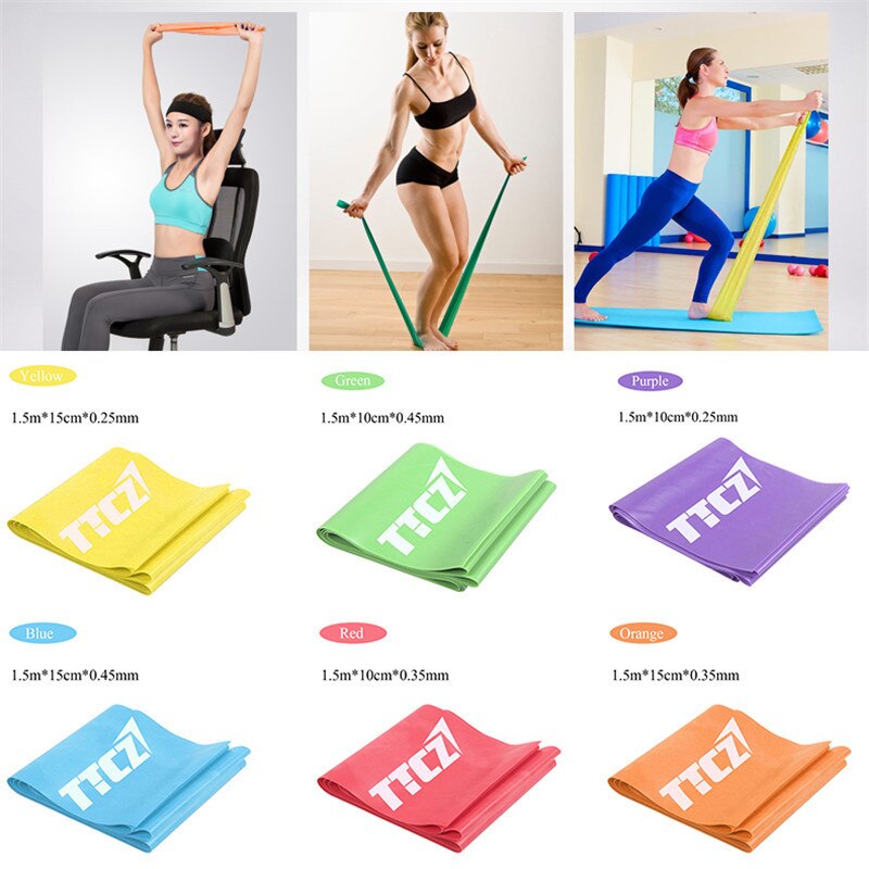 Ttcz gym fitness udstyr styrketræning latex elastiske modstandsbånd træk reb crossfit yoga gummisløjfer sport pilates