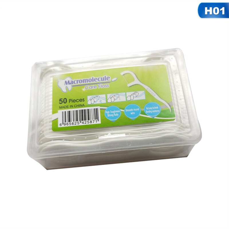 50 stuks tandzijde, flosser, tandenstokers, stokjes, tanden reinigen, mondverzorging, 7.5cm tandengereedschappen