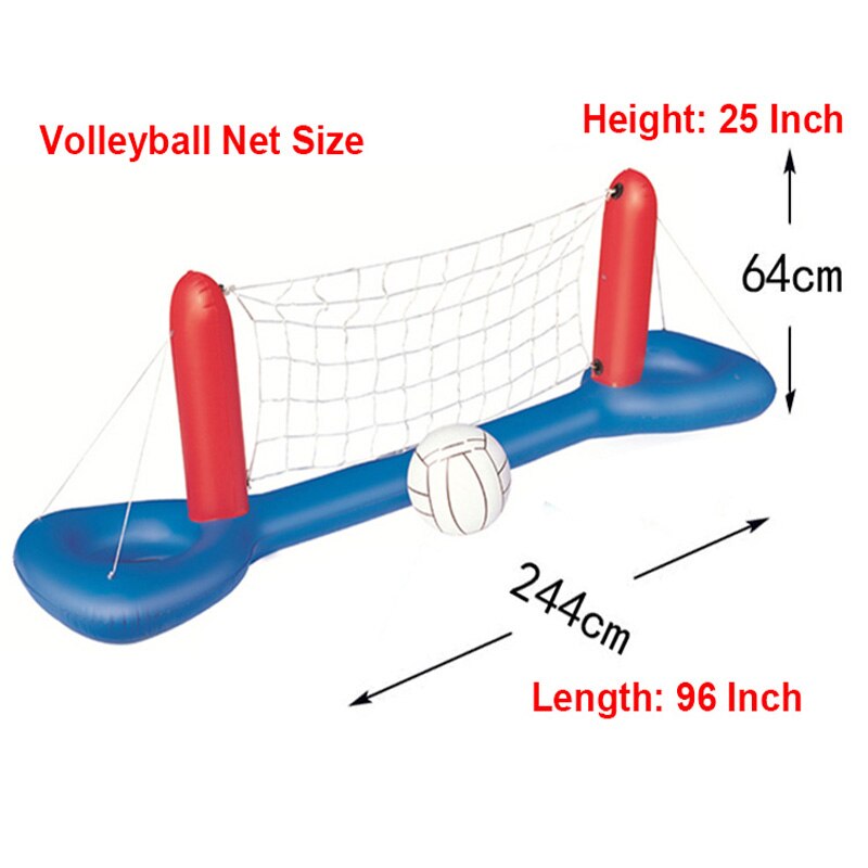 PVC gonflable eau flottant volley-ball filet adultes enfants piscine divertissement amusant jouet volley-ball jeu Sports nautiques: Default Title