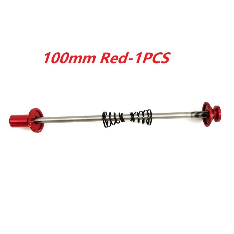 Titanium Alloy Quick Release Lever 74mm 85mm 100mm 130mm 135mm MTB Road Folding Bike Wheelset Quick Release Rod Litepro Brompton: 100mm Red 1PCS
