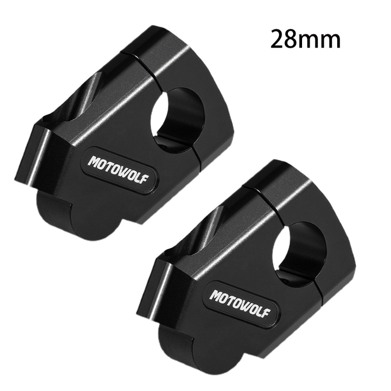 1 Pair Comfortable Universal 22mm 28mm High-strength Aluminum Alloy Motorbike Handlebar Riser Bar Mount Handle Clamp N0HF: Dark Grey