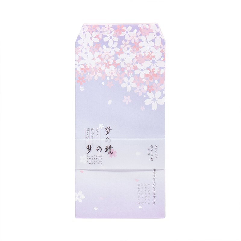 6 stks/set Cherry Blossoms Roze Sakura Serie Papieren Envelop Brief Stationaire Huwelijkscadeau Uitnodiging Supply