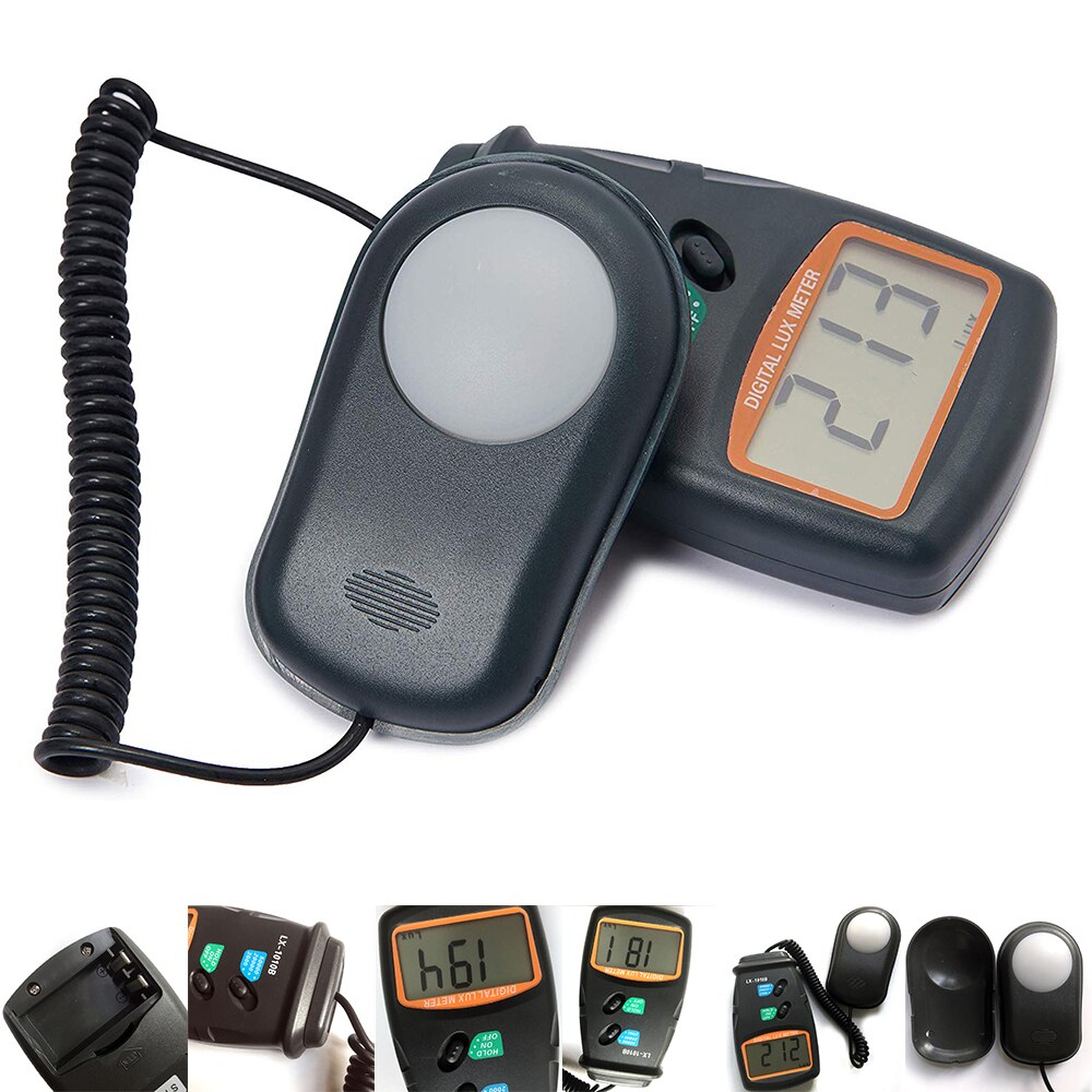 Digital Light Meter 3 Range LX-1010B Digital Meter/Digital Illuminance Meter 0 - 50000 Lux Photometer Exposure Remote Control