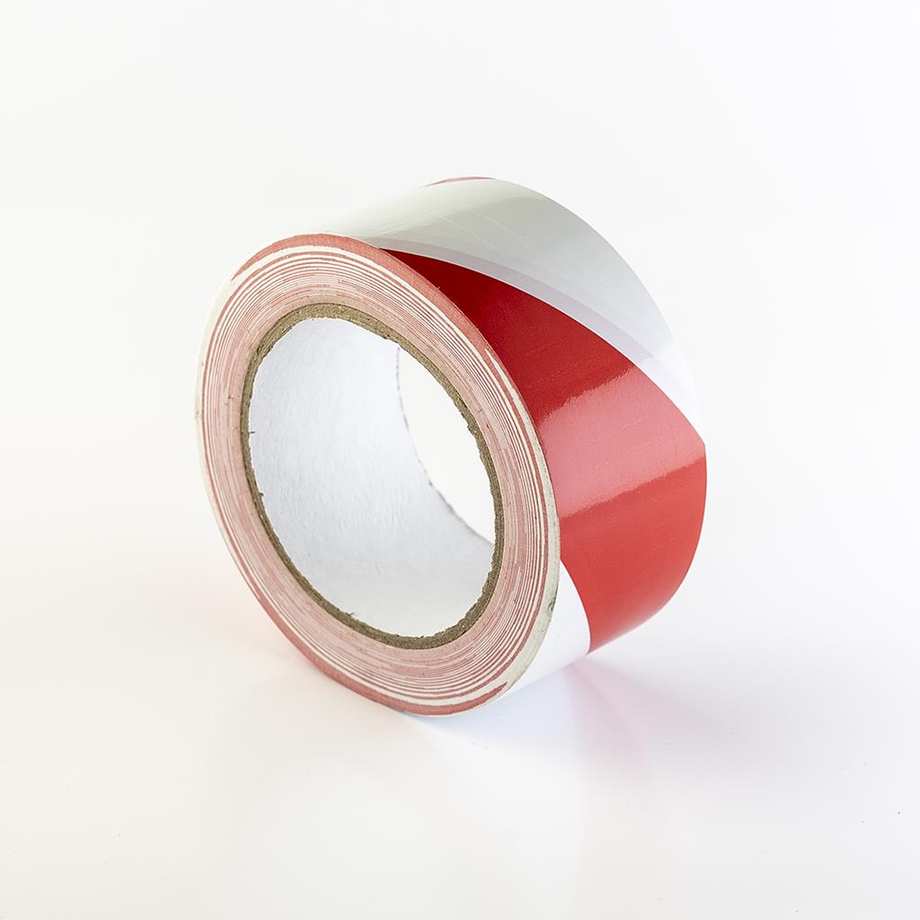 50Mm X 23M Markering Tape Rood-Wit 23m-37E177