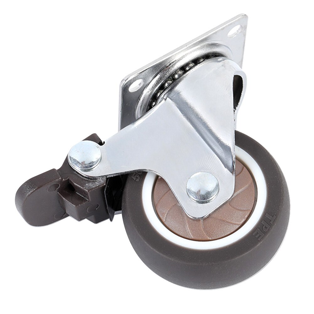 Silla de oficina de freno de rueda Universal rueda muebles de mudo giratoria pesado antideslizante de caucho: 1,0 pulgadas / Brake Wheel