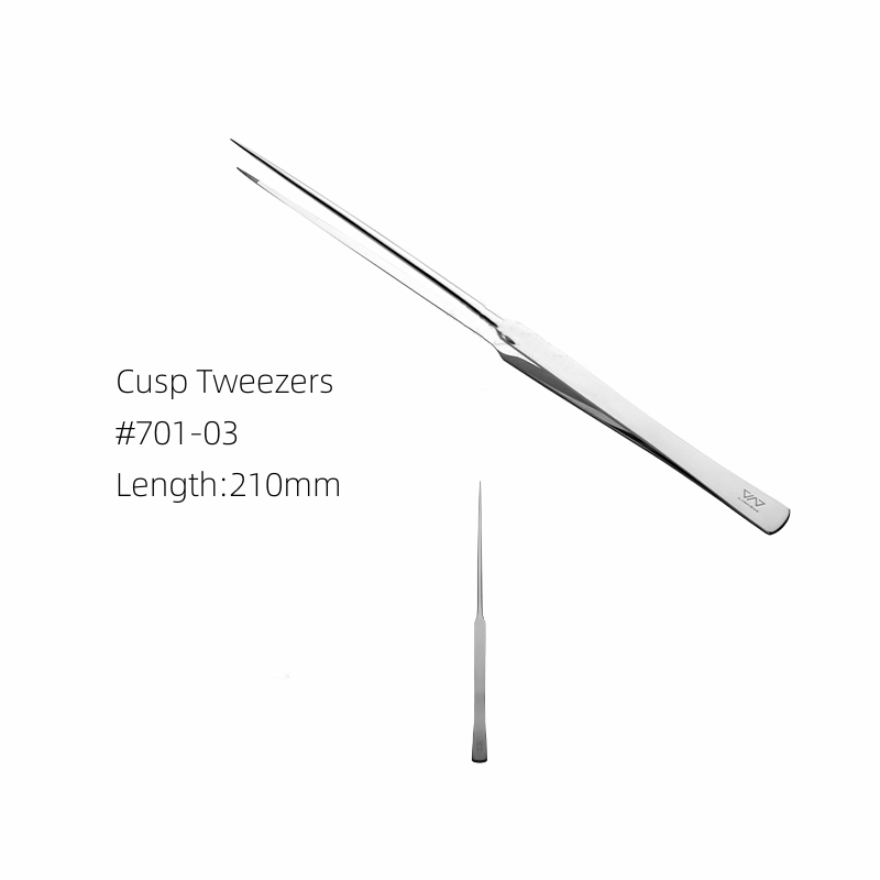 VIV Aquarium Aquatic Stainless Spring Steel Plant Scissors Curved Wave Shape ADA Cleaning Maintenance Tool: CuspTweezers M701-03