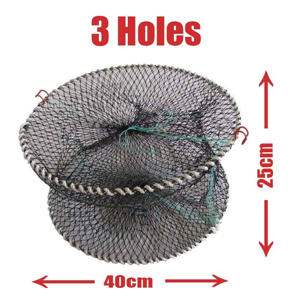Plase de pescuit china, capcană de crab, cuști de rețea, plasă de nailon pentru creveți, cușcă de pescuit automată, capcană pliabilă, plasă turnată pliabilă: 3 h 4025