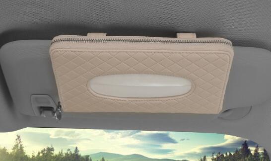 Pu lederen zonneklep stoel rugleuning hangend type auto tissue doos autobenodigdheden servet papier lade hoes houder: Type 2