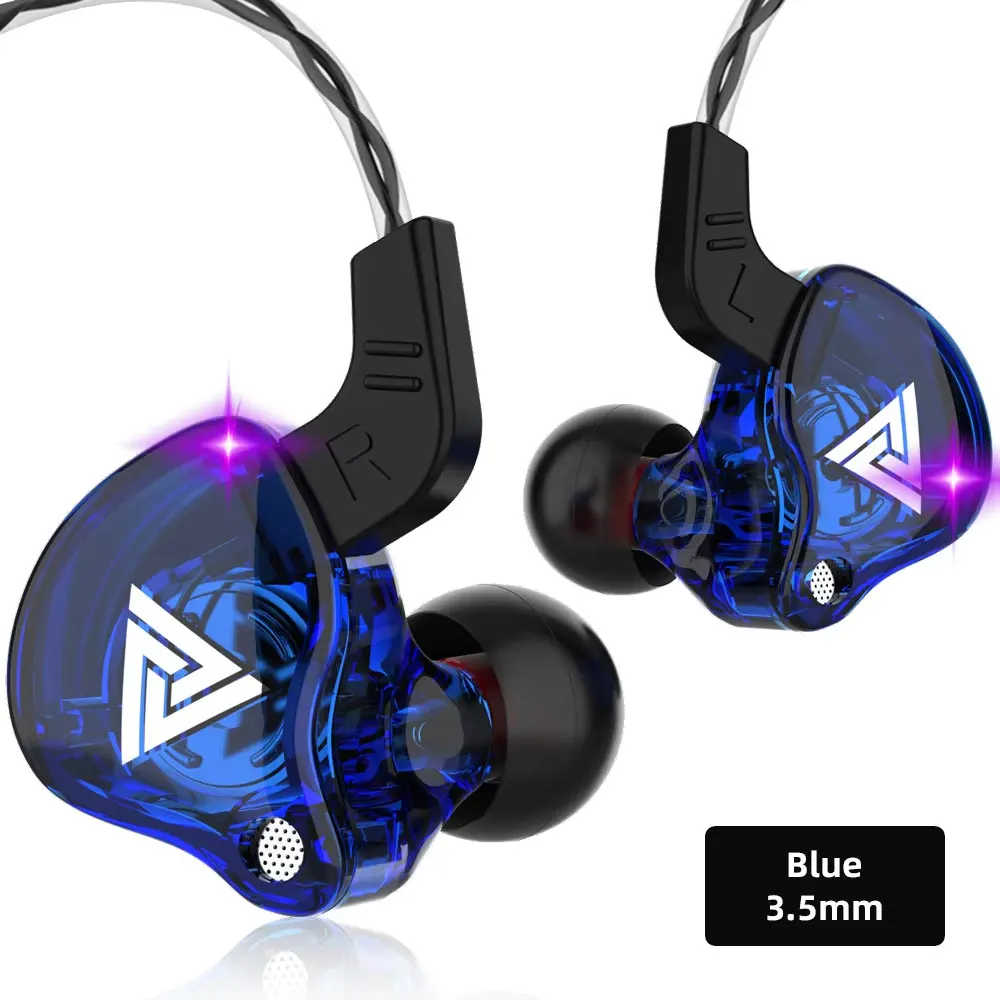 QKZ AK6 Słuchawki douszne 6 Dynamiczny sterownik Słuchawki z mikrofonem stereofoniczny Sportowy zestaw słuchawkowy HiFi Subwoofer monitor Słuchawki douszne robić iPhone'a: biały
