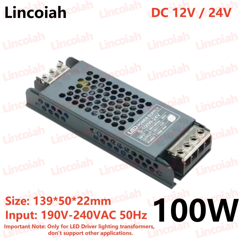 Beleuchtungstransformator DC 12V/24V Netzteiladapter 5A 12A Ultradünne LED-Streifenschalter-Treiberlampe 60W 100W 150W 200W 300W 400W: Schwarz / 24V