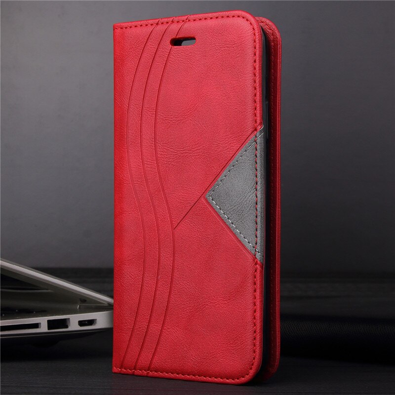 Voor Xiaomi Poco M3 Case Lederen Funda Mi PocoM3 Magnetische Flip Wallet Kaarthouder Telefoon Cover Op Xiomi Poco M 3 Coque Etui: Rood