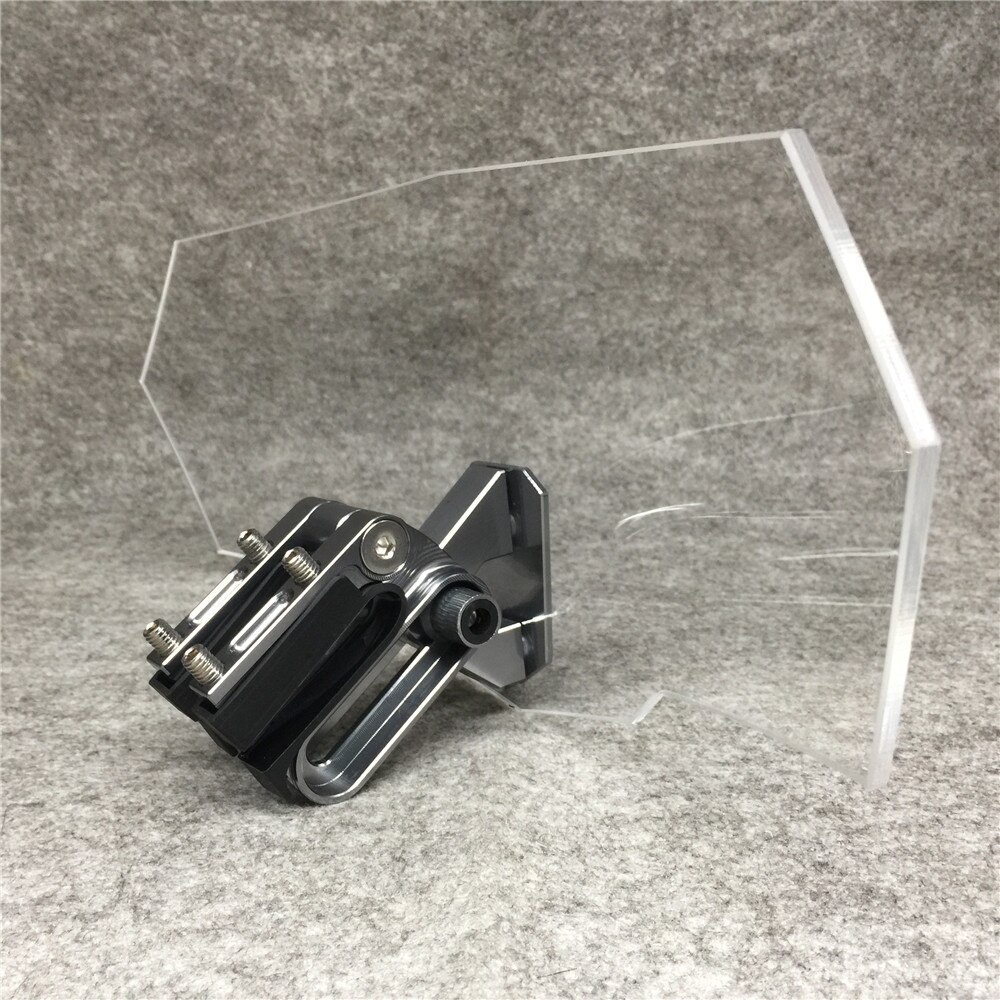 Universal Transparent Upper Outer Windshield Air Wind Deflectors Windscreen Bracket Set Adjustable for Motorcycle