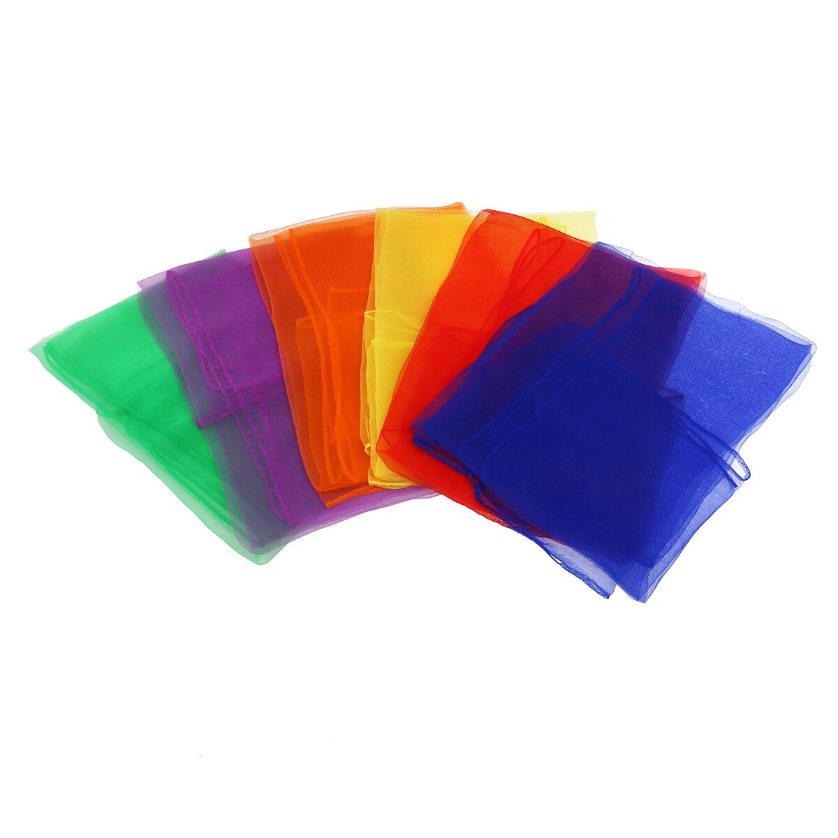 NUOLUX 6 Colors 70*70CM Hemmed Square Juggling Dance Gauze Scarves