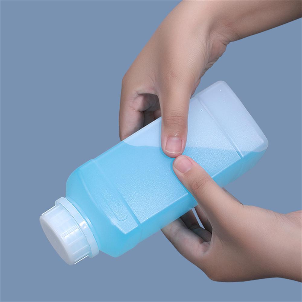 Bouteille en plastique carrée vide avec couvercle, récipient HDPE de alimentaire, shampoing, Lotion, peinture, bouteille rechargeable
