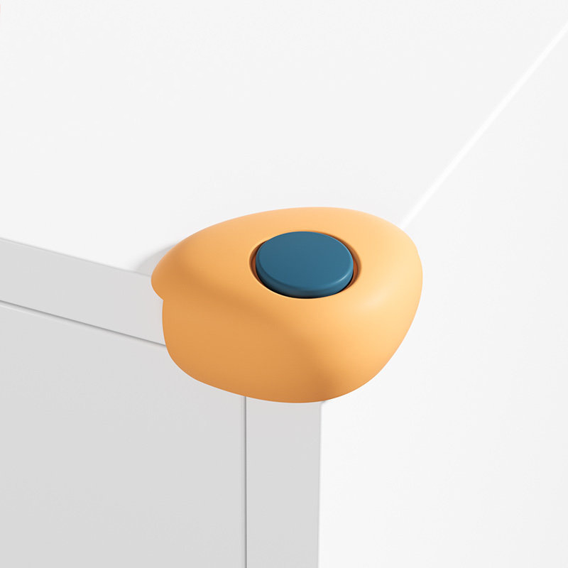 2022 Twee Kleur Siliconen Tabel Corner Protector Covers Veiligheid Voor Baby Kind Meubels Rand Beveiliging Van Kinderen: orange