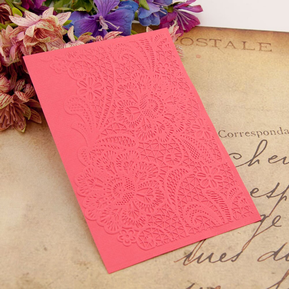 Flowers Lace Plastic Embossing Folder For Scrapbook DIY Album Card Tool Plastic Template