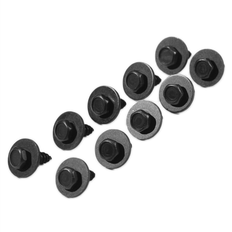 Juego de 20 unids/set de tornillos y arandelas autorroscantes para BMW, 4,8x19mm, negro, 8mm