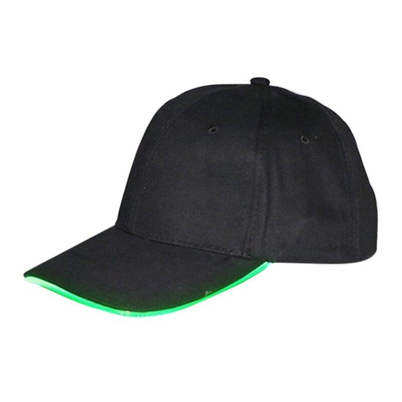 Gorra de béisbol LED para correr, gorra ligera de algodón con visera, ropa para deportes al aire libre con Cierre trasero ajustable