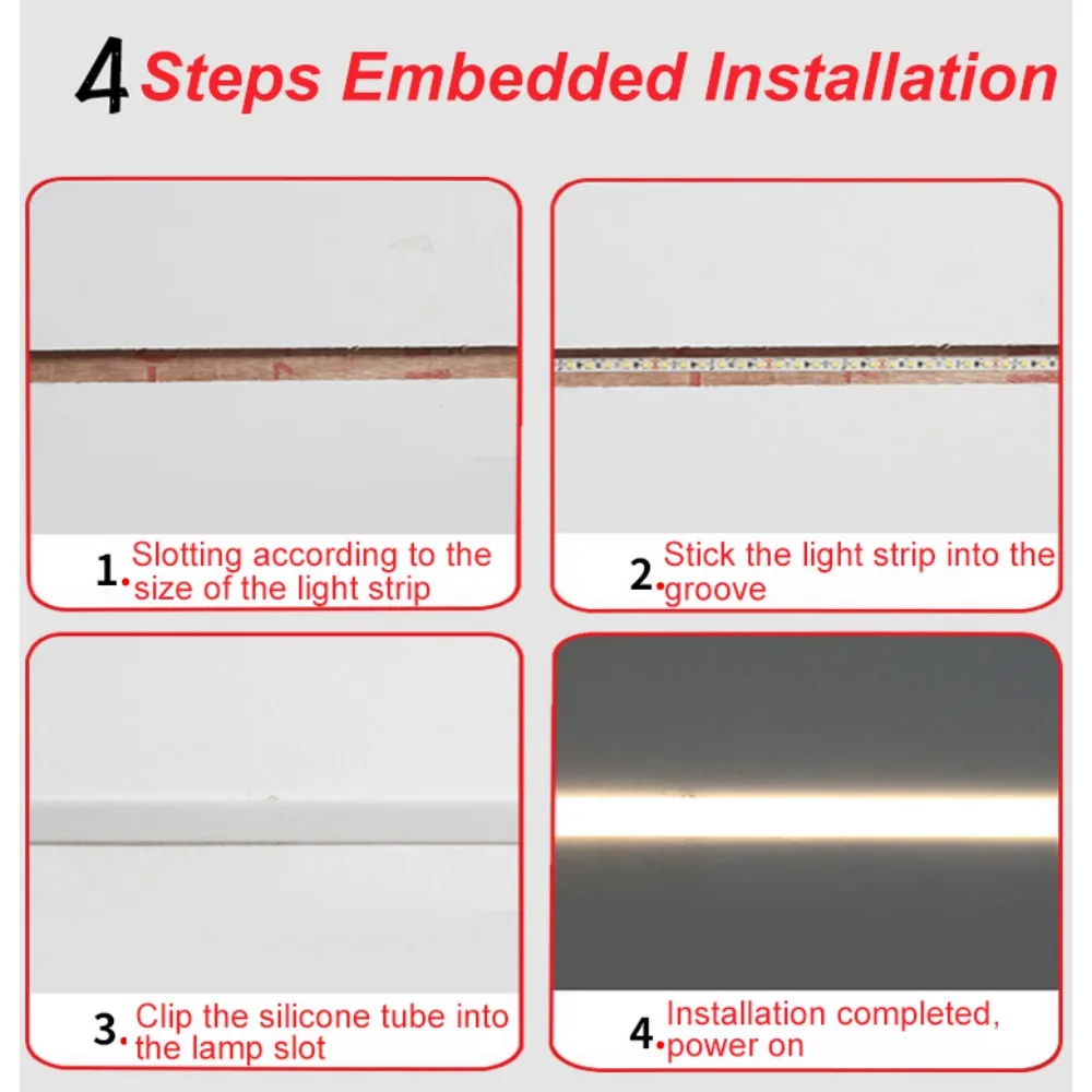 Tube encastré en Silicone de 1 à 20M, support de canal courbé Flexible pour bande lumineuse Led de 5MM 8MM, installation facile, étanche, sans zone sombre