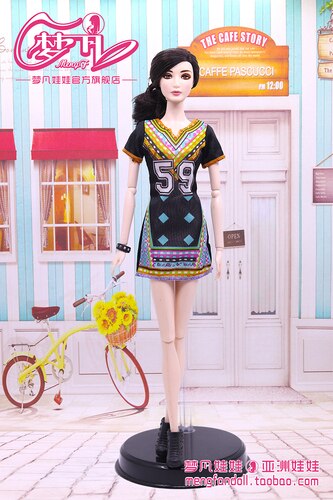 30cm Doll Dress Clothes suit for licca For ob24 ob27 Doll for Mengfan Doll Accessories Baby Toys Best Girl': Blue