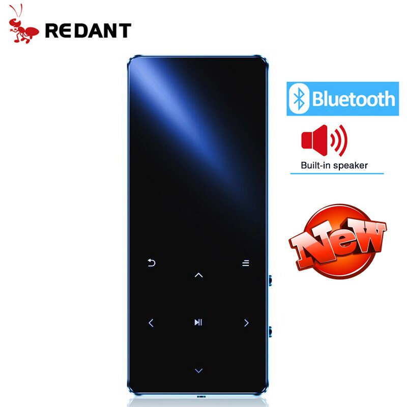 REDANT MP4 player bluetooth mp3 mp4 music player portable MP4 media slim with 1.8 inch touch keys fm radio video Hifi MP 4 16GB