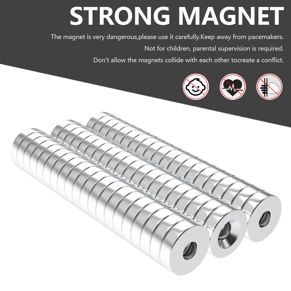 18x5-5mm Super Strong Round Magnet With hole Refrigerator Magnet for Fridge, DIY, Building, Scientific, and Office Magnets