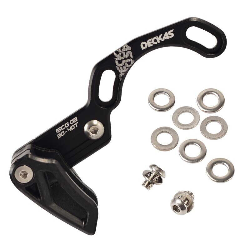 DECKAS Bike Chain guide MTB Bicycle chain guide 1X System ISCG03/ISCG05/BB mount CNC Single Speed Wide Narrow Gear Chain Guide: ISCG03 Black