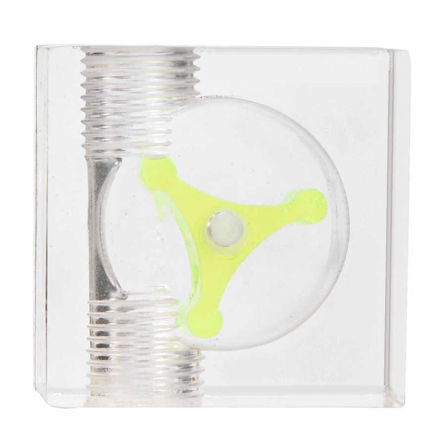 Pc Water Cooler Meter /4 Draad 3 Acryl Waaier Waterkoeling Meter Indicator Voor Computer Water Cooling System: Square dual channel