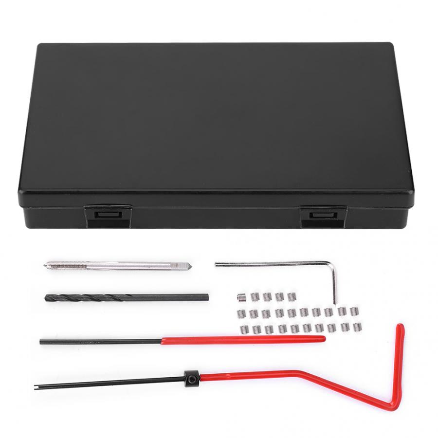 30 Pcs Thread Repair Kit M2.5x0.45 Stainless Steel Rethreading Tap Kit for Female Thread Insert Kit