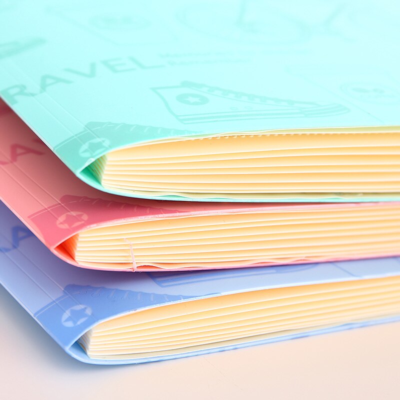 Deli plastic himmelblå  a4 arkivmappe små dokumentposer ekspanderende tegnebog fylder kontorpapirmapper til dokumenter