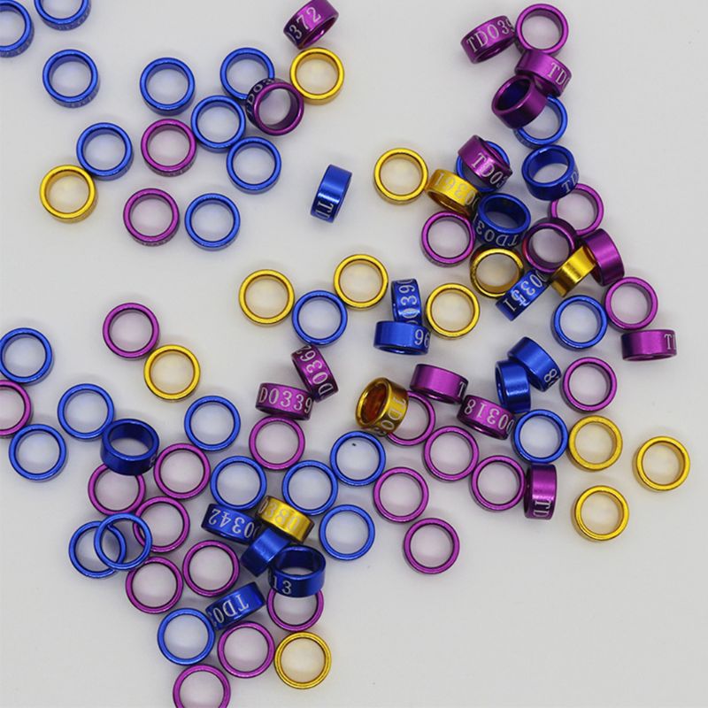 Anillos de Clip para pata de Paloma, accesorios para aves de corral, Paloma, pájaro, loro, banda para pie, suministros para palomas, 50 Uds.