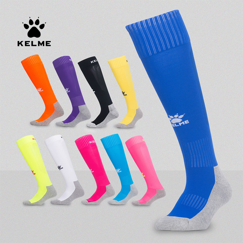 KELME Children Soccer Socks Football Training Competition training Kids Over Knee High Breathable Sports Stockings K15Z931