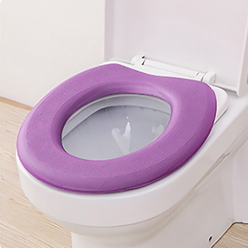 Universele Waterdichte Toilet Seat Mat Thuis Wasbare Toilet Seat Case Comfortabele Toiletbril Badkamer Accessoires: purple