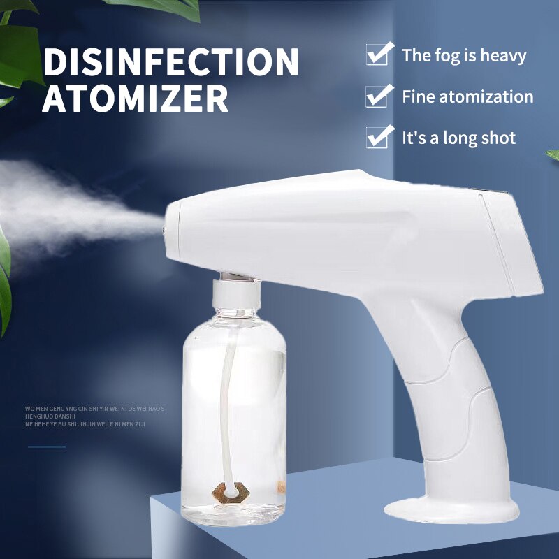 Handheld Atomization Disinfection Sprayer Gun Disinfection Blue Light Nano Steam Spray Atomization Mixed Vapor Nano Spray Gun