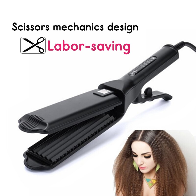 Corrugated Curling Iron for Hair Ceramic Hair Curler Waver Styler Crimping Hair Iron Tongs Hair Corrugation Volume