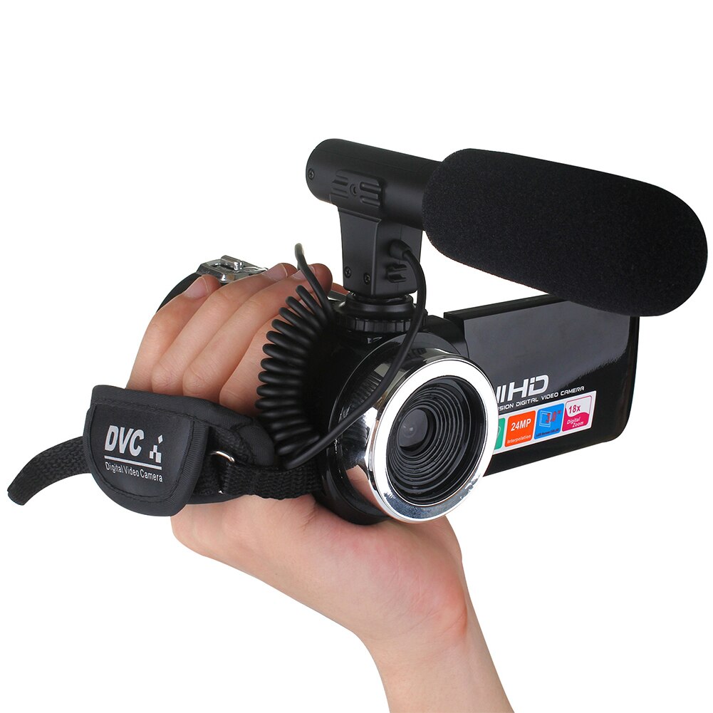 COMS Sensor 18X Digital Zoom Portable 24.0MP Full HD 3.0inch LCD Recorder USB 2.0 Video Camera AV Interface