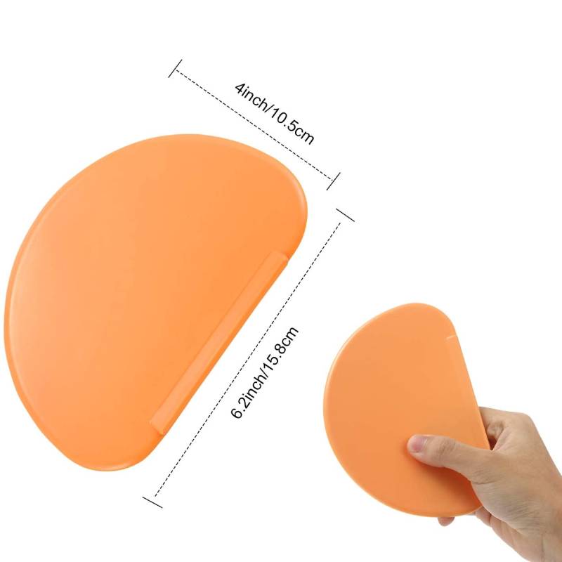 1 stk fleksibel bolleskrape deigskraper slikkepott multifunksjonell buet bakeskrape flat kant blandeskålskrape kutter: Default Title