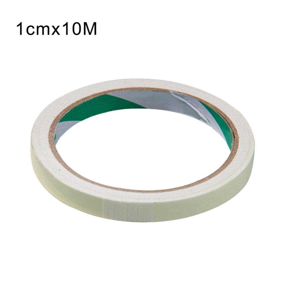 Lysande tejp 2.5 cmx 5m fluorescerande natt självhäftande glöd i mörkret dekaltejp säkerhet heminredning varningstejp: 1 cm x 10m