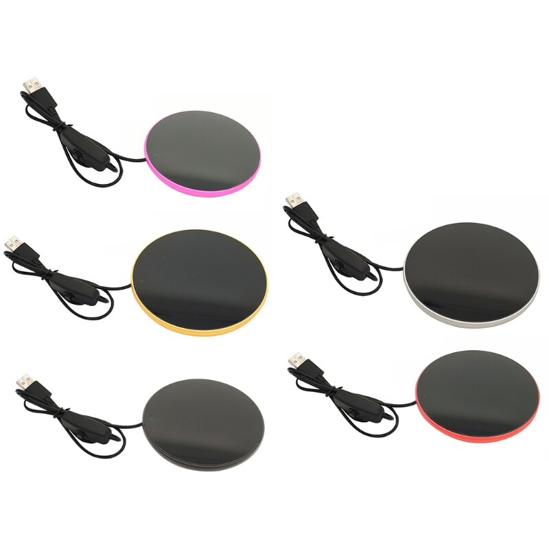 55℃ Thermostatic Mug Warmer With Indicator Light And Switch USB Smart Cup Heater Tea Makers Heating Coaster