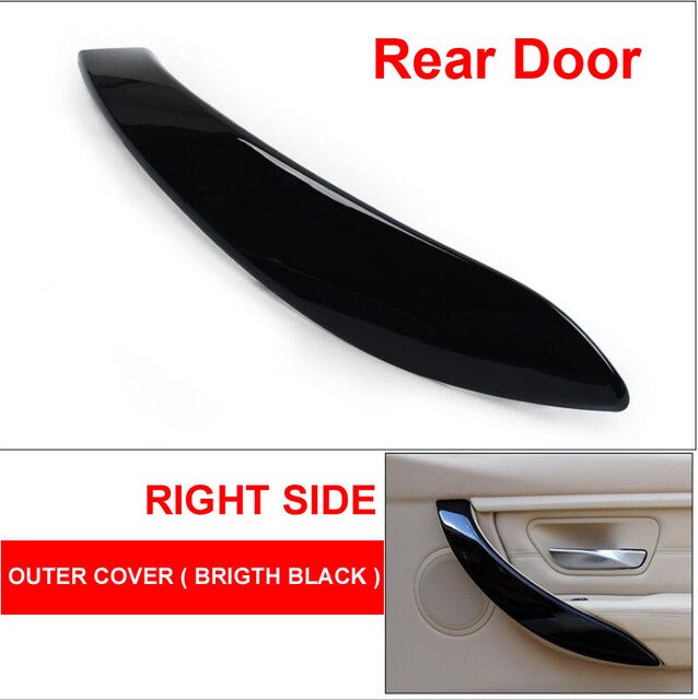 Orzech LHD RHD wnętrza samochodu wewnętrzna strona drzwi uchwyt robić holowania zewnętrzna pokrywa ochronna płyta mahoń dla BMW F30 F80 F31 F32 F33 F35 F82 M3: czarny tylny dobrze