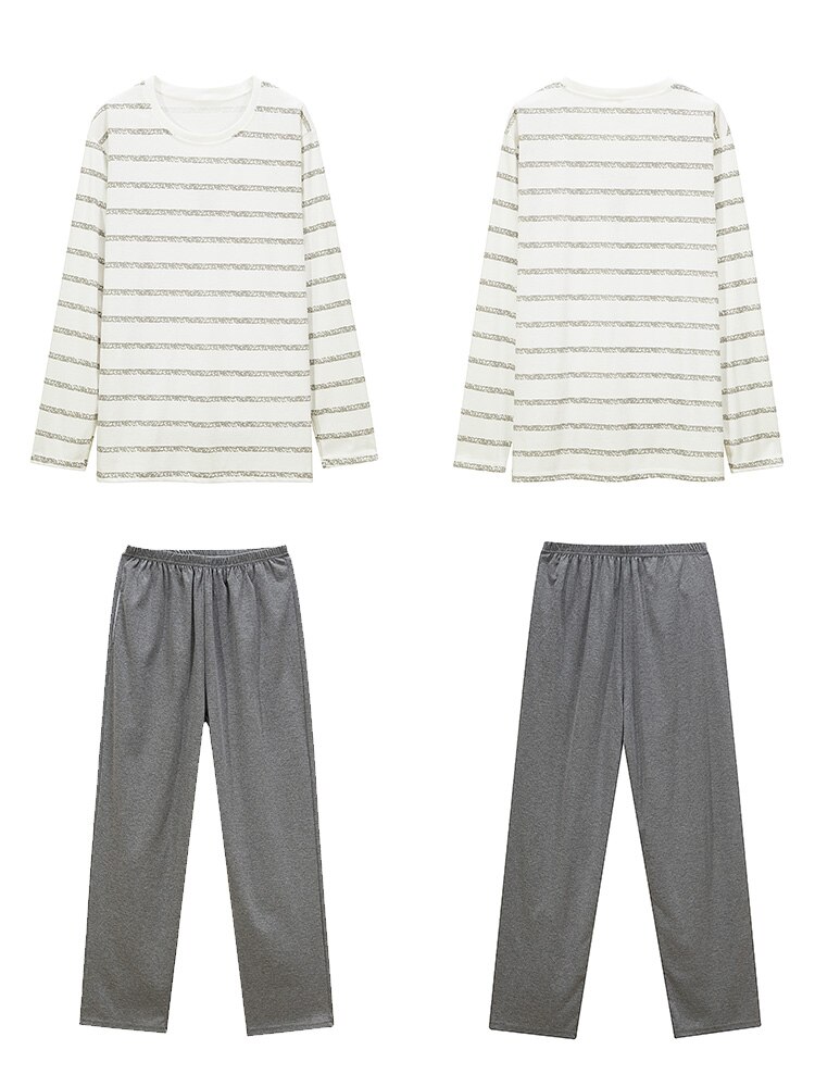Freizeit Männer Pyjama langarm Männlichen Schlafanzug einstellen Männer Nachtwäsche Anzug lässig Unteren Kleidung Nachtwäsche Loungewear Homewear Kleidung