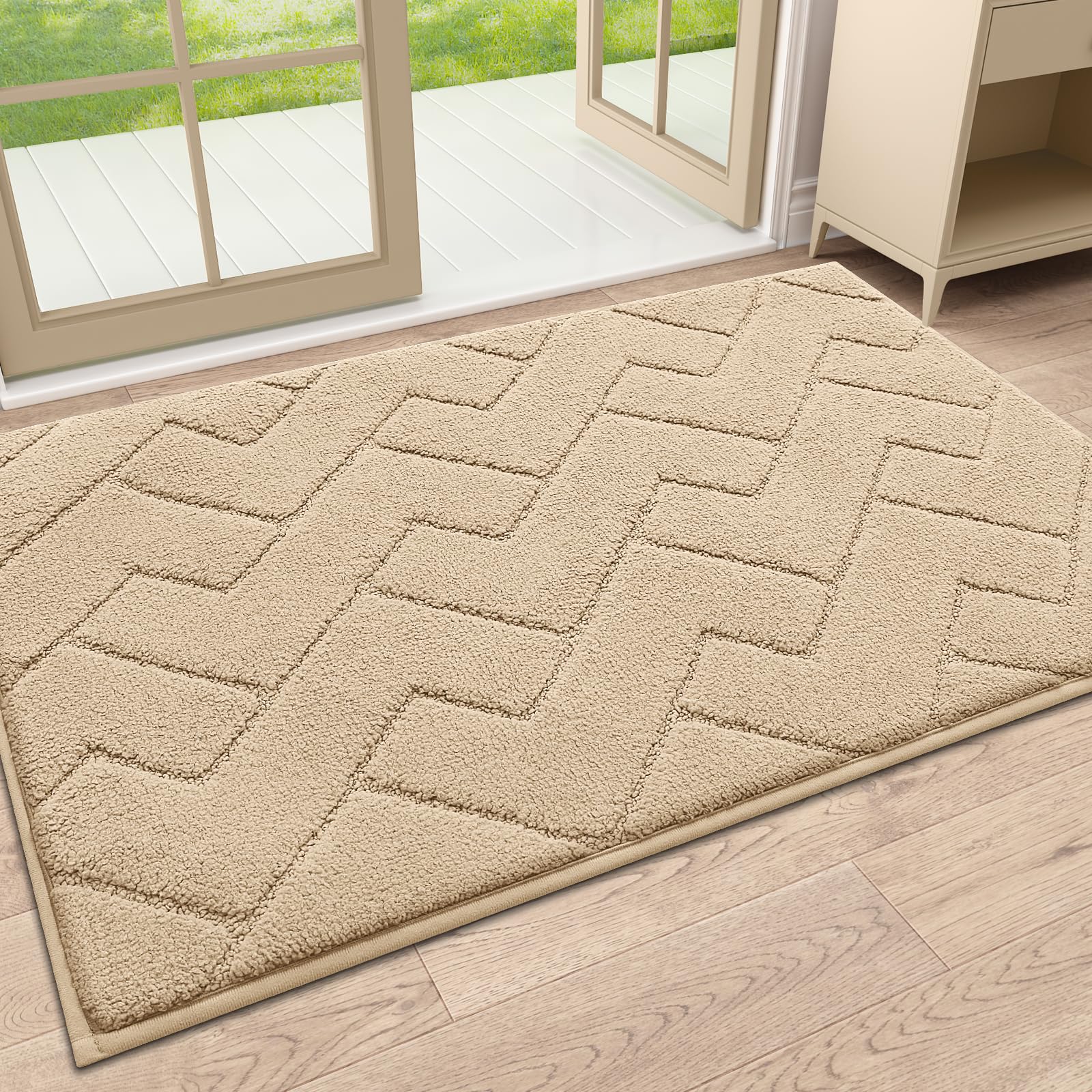 Olanly-Tapete de Porta Impermeável Antiderrapante Interior e Exterior, Welcome Mat para Entrada, Entrada em Casa, Quatro Estações, Livre de Odor