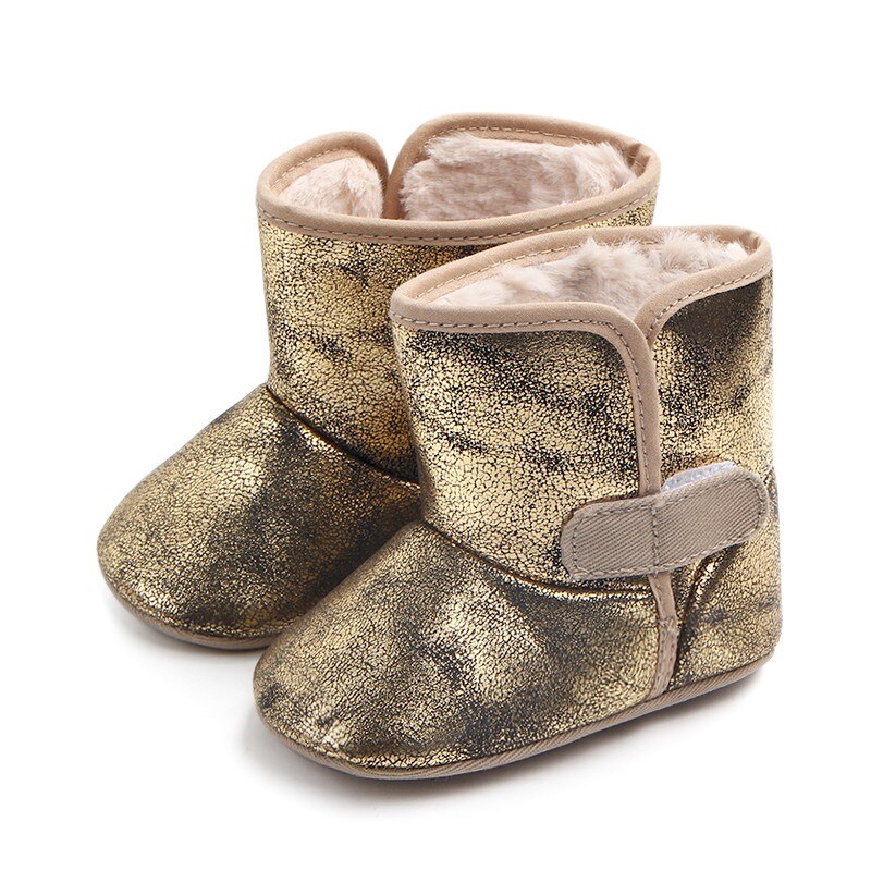 Chaussures d'hiver tube haut pour bébés filles | Chaussures de neige, chaudes, en peluche, à fond souple, , bottes d'hiver pour bébés filles