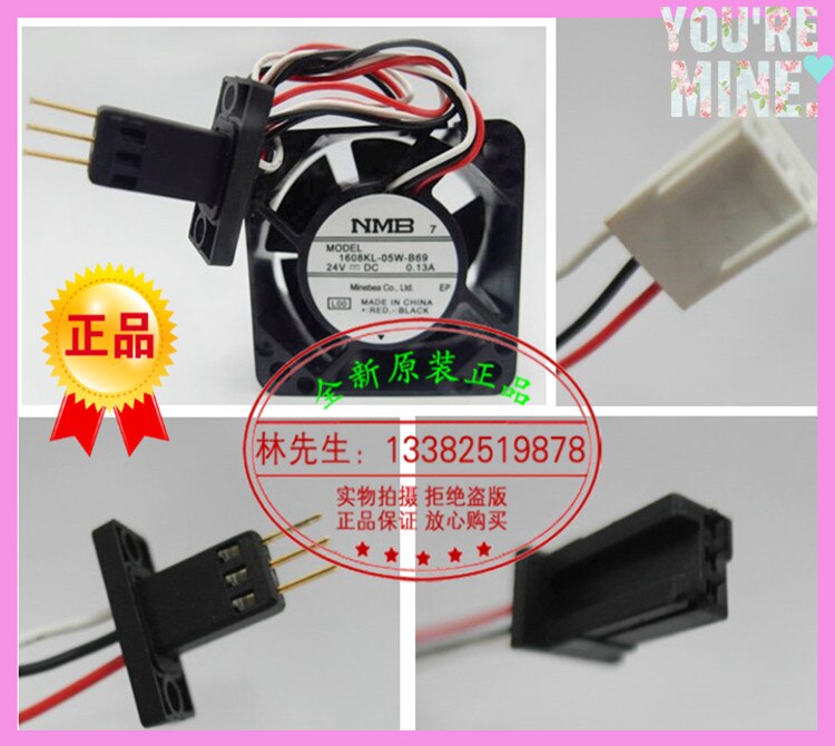 NMB-MAT NMB 1608KL-05W-B69 B394020 DC24V 0.13A FOR FANUC connector cooling fan