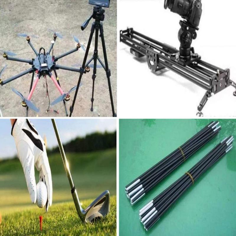 Varillas de fibra de carbono para avión RC, poste mate de 1mm, 2mm, 3mm, 4mm, 5mm, 6mm, 7mm, 8mm, 9mm, 10mm, 12mm-18mm de diámetro, 500mm de longitud, 1/5 Uds.