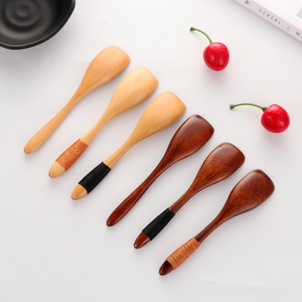 1 stk tre barneskjeer stort langt skaft tre rissuppe dessertskje kaffe 2 te blande kokeredskaper kjøkkenutstyr