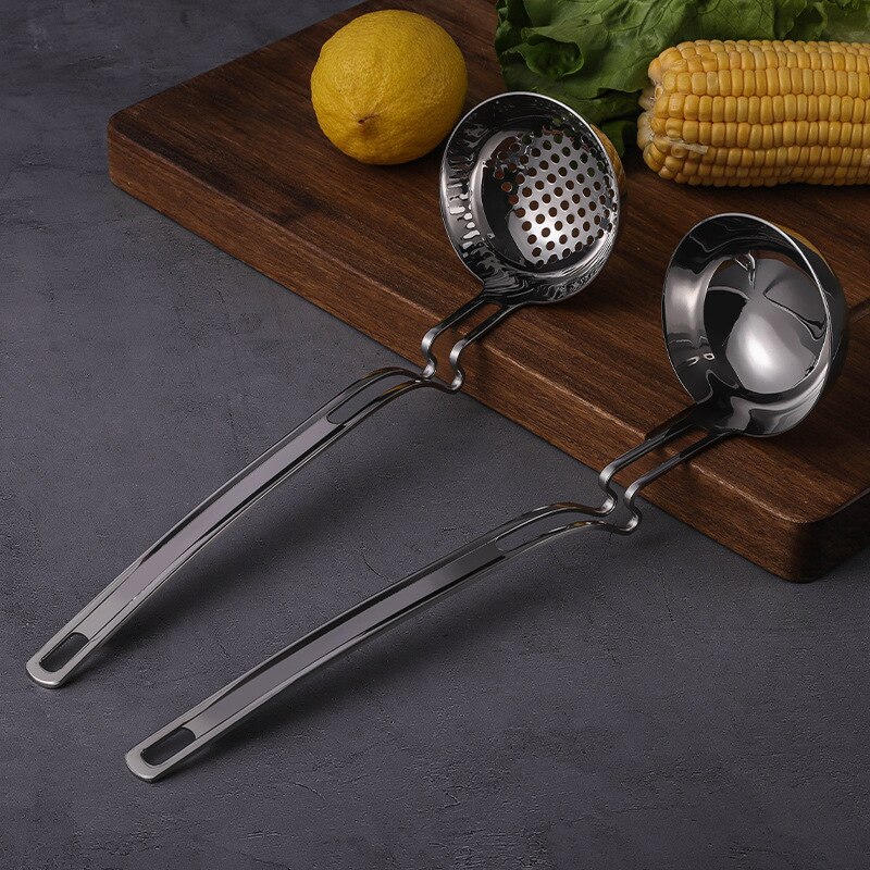 304 Rvs Pot Soep Lepel Vergiet-Muur Dikke Bathy Soeplepel Pittige Lepel Lekkage Creatieve Sheng Pap lepel Sp