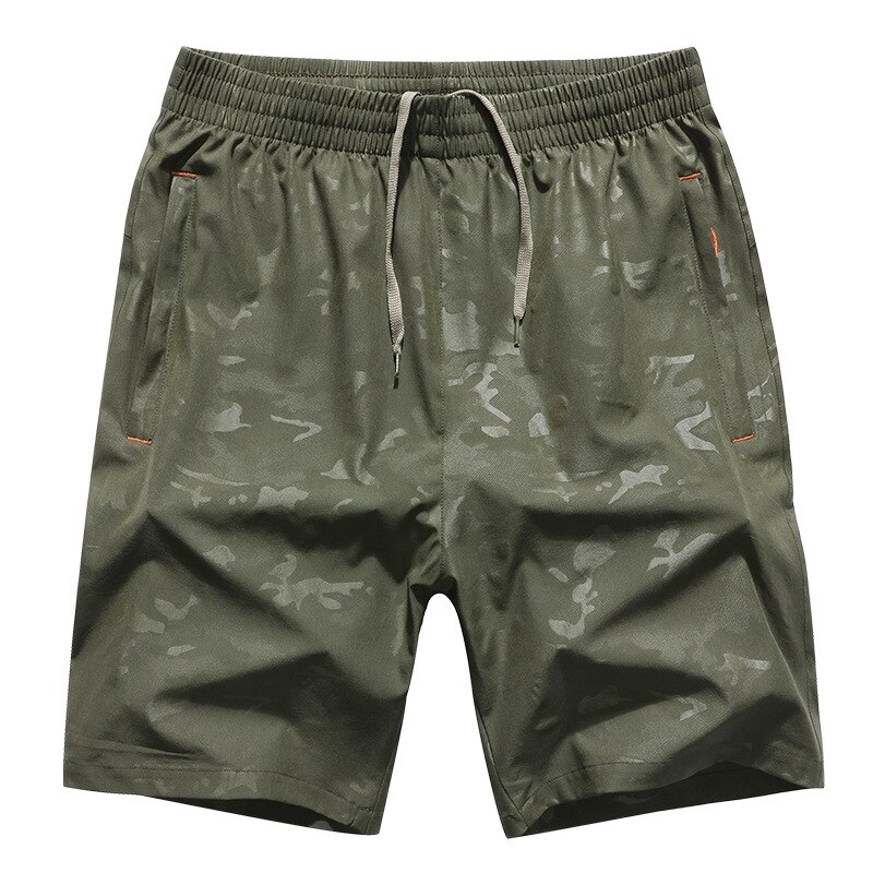 Plus Size Mannen Shorts 8XL Quikly Droge Rits Pocket Gedrukt Sweatpant Running Jogger Fitness Gym Workout Casual Shorts Activewear: green / L